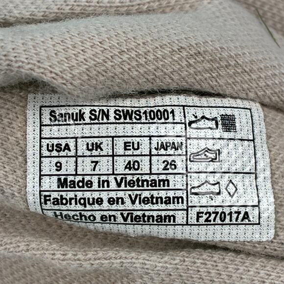 Sanuk Yoga Sling 2 Beige Black Slingback Sandals Flip Flops SWS10001 Womens Sz 9 - Picture 6 of 7